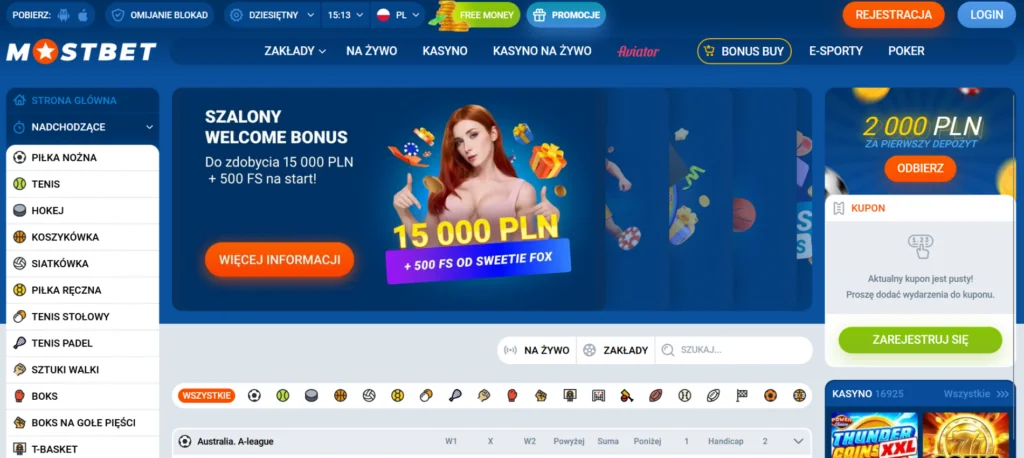 Mostbet Polska – platforma zakładów sportowych online
